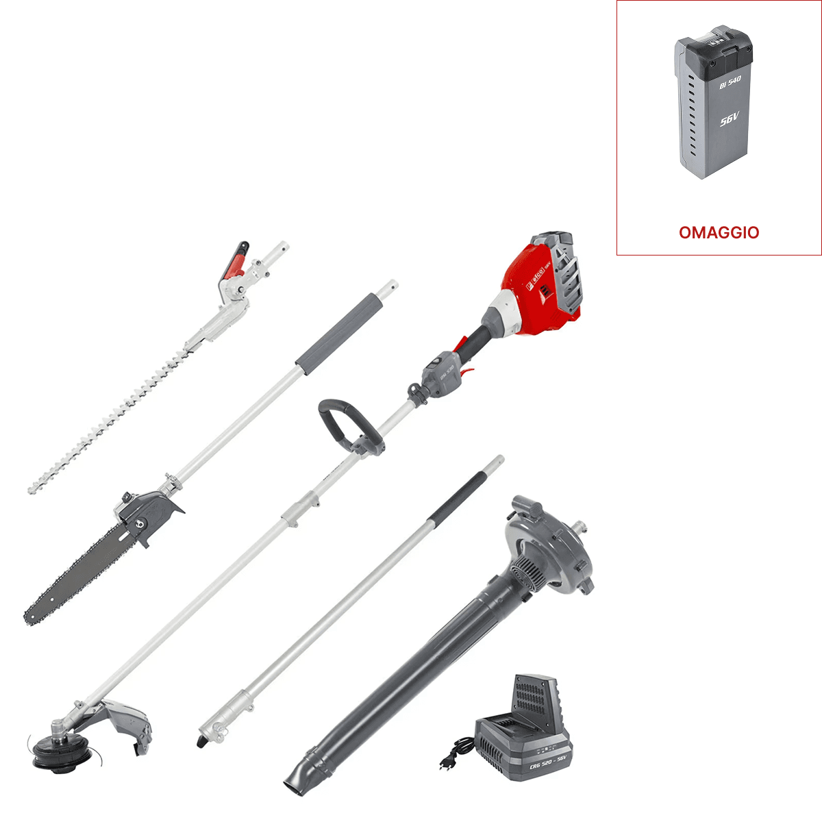Decespugliatori a batteria DSi 530 D - Kit con 5 applicazioni, batteria Bi 540 e caricabatteria CRG 520_1 | Efco