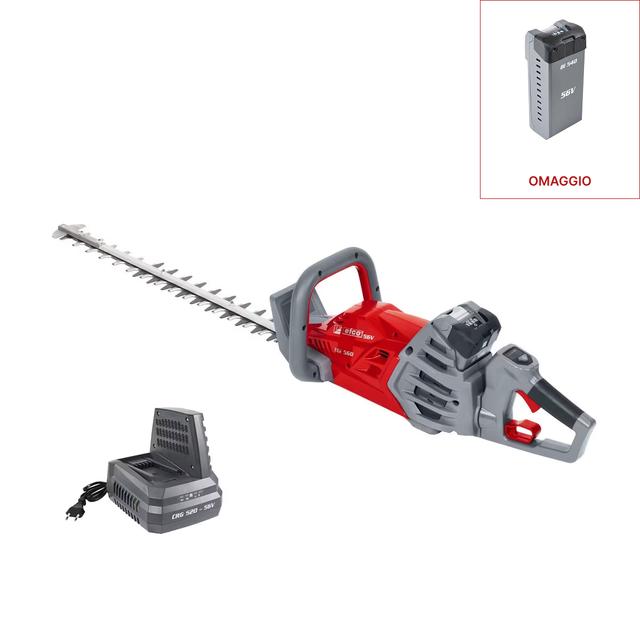 Tagliasiepi a batteria TGi 560 con batteria Bi 525 e caricabatterie CRG 520 | Efco