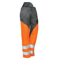 Professional high-visibility trousers for brushcutter operators
